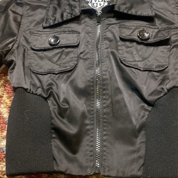 Toddler Black Bomber Jacket Size Small - Picture 2 of 10